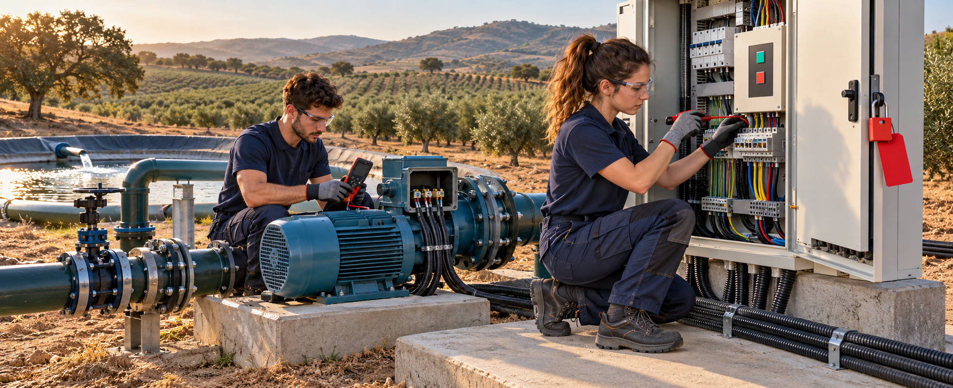 Electricistas para instalaciones de riego agrícola